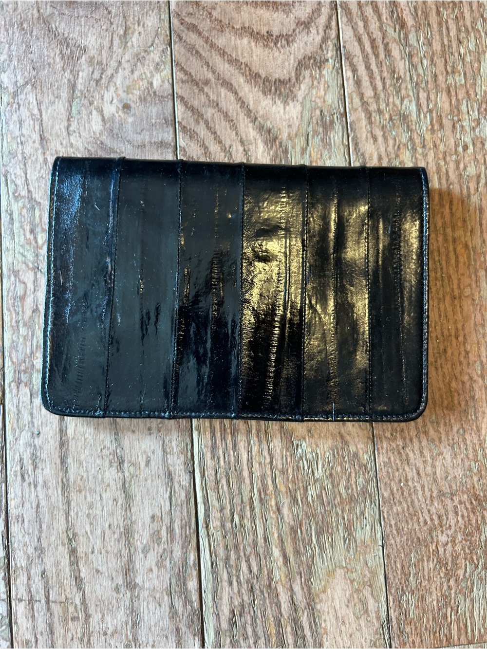 Eel skin Black Women’s Clutch Wallet